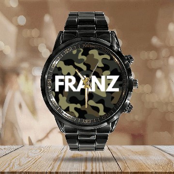 Discover Franz Name Calendar Steel Band Watch Men Good Quality Camouflage