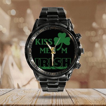 Discover Kiss Me Im Irish 2025 Calendar Steel Band Watch