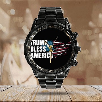 Discover Celebrate America with Bitcoin Love Calendar Steel Band Watch