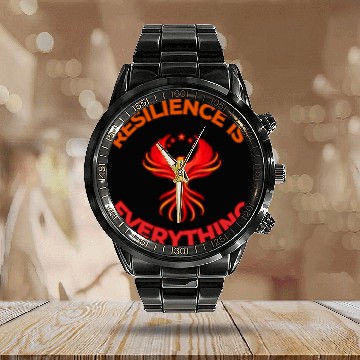 Discover Unbreakable Spirit: Rise Like the Phoenix Calendar Steel Band Watch