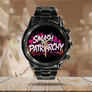 Discover Smash The Patriarchy - International Womens Day Calendar Steel Band Watch