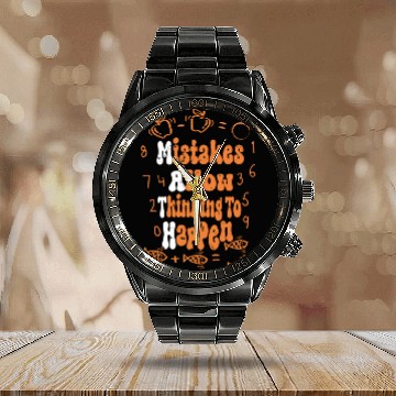Discover Funny Math Teacher Graphic - Best Math Teacher - A Calendar Steel Band Watch