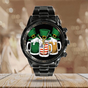 Discover Irish Beer Ireland St Patricks Day Drinking Party Calendar Steel Band Watch