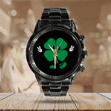 Discover Wee Little Hooligan Cute St. Patrick's Day Irish S Calendar Steel Band Watch
