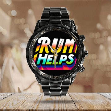 Discover Rum Helps 9 Calendar Steel Band Watch