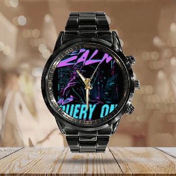 Discover Bioinformatics Analyst Keep Calm And Query On Calendar Steel Band Watch