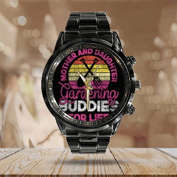 Discover Plant Lover Gardening Mom Daughter Calendar Steel Band Watch