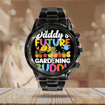 Discover Plant Lover Gardening Toddler Calendar Steel Band Watch