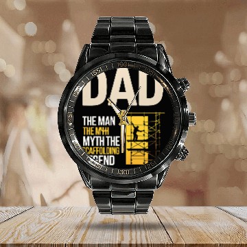 Discover Scaffolder Scaffold Scaffolding Dad Fathers day Calendar Steel Band Watch