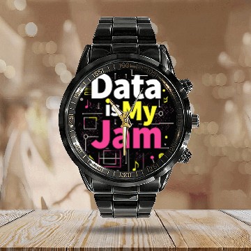 Discover Data Analyst Big Data Specialist Business Calendar Steel Band Watch
