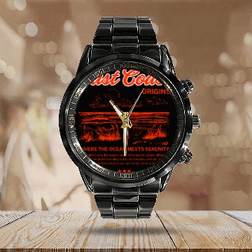 Discover East Coast Origins Calendar Steel Band Watch – Ocean Serenity Design