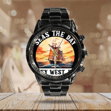 Discover Florida Keys SEAS THE DAY IN KEY-WEST FLORIDA Calendar Steel Band Watch