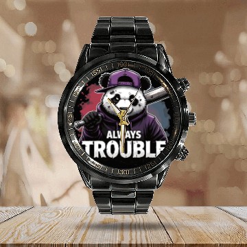 Discover Gangster Panda Panda Bear Pandas Calendar Steel Band Watch
