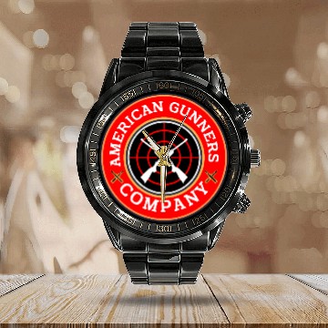 Discover american gunners company Calendar Steel Band Watch