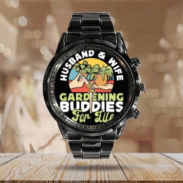 Discover Plant Lover Gardening Husband Wife Calendar Steel Band Watch