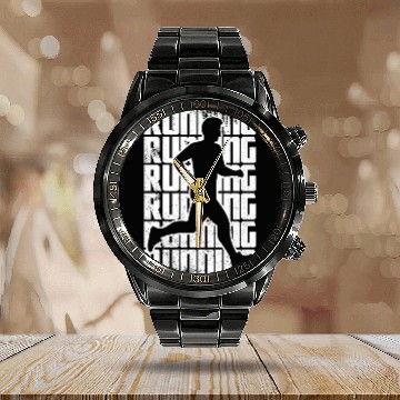 Discover Funny Running Calendar Steel Band Watch