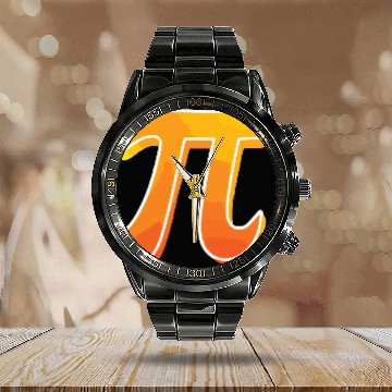 Discover Pi Day Math Lover – Geeky & Fun Design Calendar Steel Band Watch