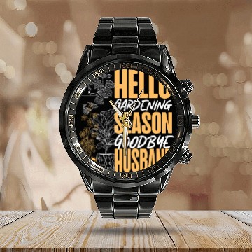 Discover Plant Lover Gardening Husband Wife Calendar Steel Band Watch