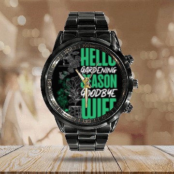 Discover Plant Lover Gardening Husband Wife Calendar Steel Band Watch