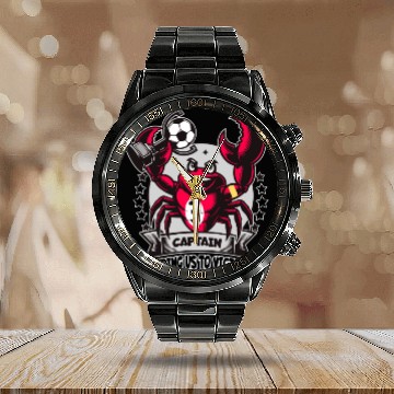 Discover Captain crab Calendar Steel Band Watch