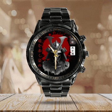 Discover Oni Samurai Japanese Style Calendar Steel Band Watch