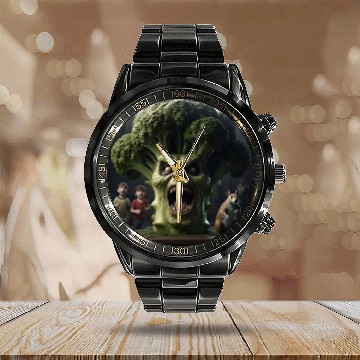 Discover a hyper realistic cinematicmean broccoli. Calendar Steel Band Watch
