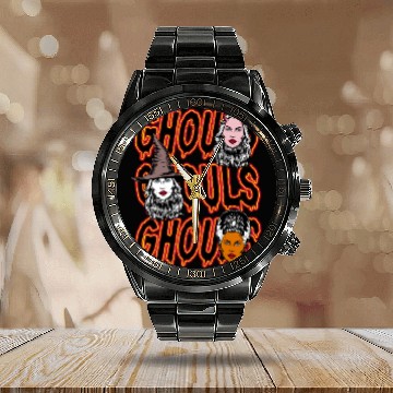 Discover Ghouls, Ghouls, Ghouls Lady Horror Monster Mob Calendar Steel Band Watch
