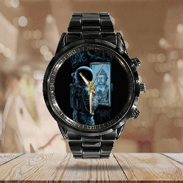 Discover Astronaut Buddha Calendar Steel Band Watch, Graffiti Street