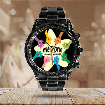 Discover Everyone Is Welcome, Idaho Teacher, teacher, idaho Calendar Steel Band Watch