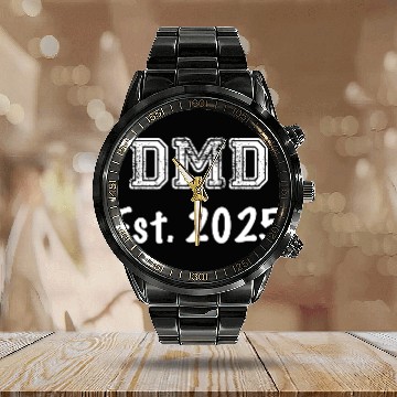 Discover Dentist Graduation Gift - DMD Established 2025 Calendar Steel Band Watch
