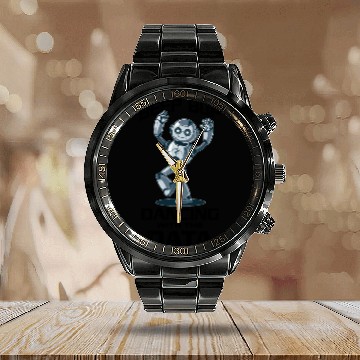Discover AI Robotics Geek Tech Humor Robot Calendar Steel Band Watch