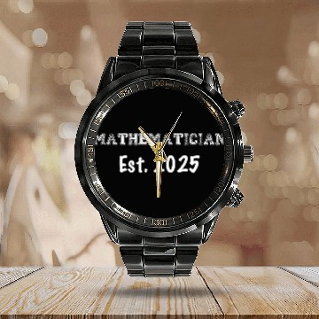 Discover Mathematician Graduation Gift - Mathematician 2025 Calendar Steel Band Watch