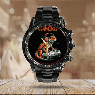 Discover Gaming Press Start To Adventure Calendar Steel Band Watch