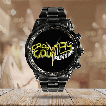 Discover Cross Country Running Calendar Steel Band Watch