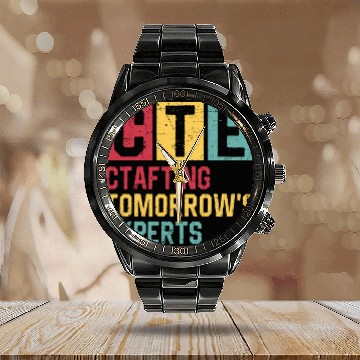 Discover CTE Crafting Tomorrow's Experts – Education Calendar Steel Band Watch