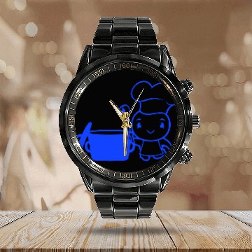 Discover Bird Chef Cooking Pot Duck Delicious Hunger Food Calendar Steel Band Watch