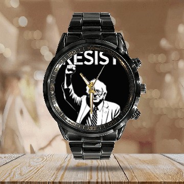 Discover RESIST Bernie Sanders Freedom US National Service Calendar Steel Band Watch