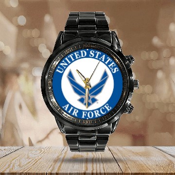 Discover US Air Force 19 Calendar Steel Band Watch