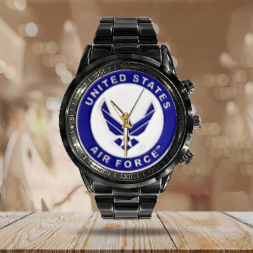 Discover US Air Force 1 Calendar Steel Band Watch