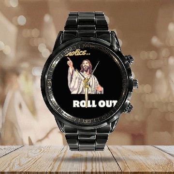 Discover Catholics Roll Out- Jesus Transformer Calendar Steel Band Watch