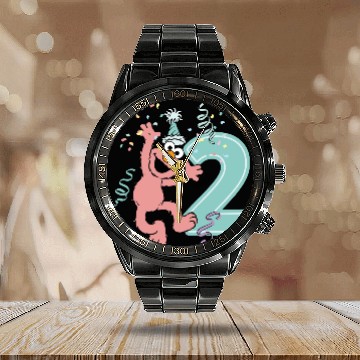 Discover Sesame Street Birthday Design With Elmo Two Years Calendar Steel Band Watch
