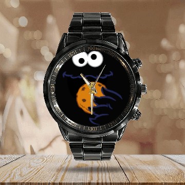 Discover Sesame Street Costume Design Cookie Monster Calendar Steel Band Watch