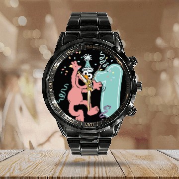 Discover Sesame Street Birthday Design With Elmo One Year Calendar Steel Band Watch