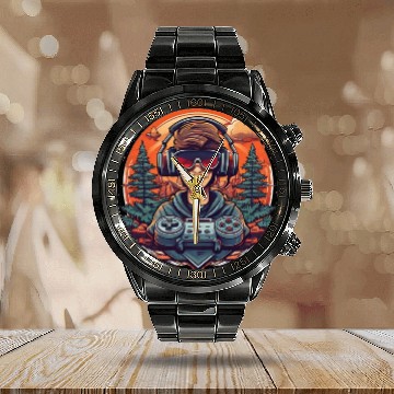 Discover game day Calendar Steel Band Watch
