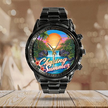 Discover Chasing Summer Calendar Steel Band Watch