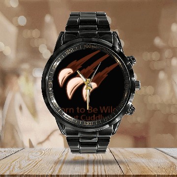 Discover Born to Be Wild – But Cuddly Cuddles with Claws Calendar Steel Band Watch