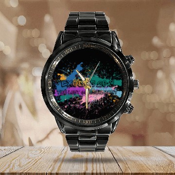 Discover The Lost Commandment multi color Calendar Steel Band Watch