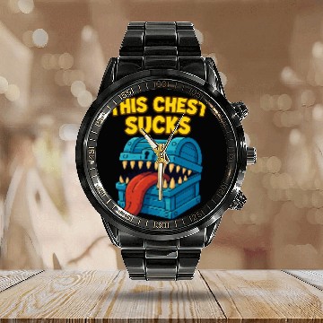 Discover Medieval Knight, Wizard and Monster Calendar Steel Band Watch