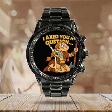 Discover Medieval Knight, Wizard and Monster Calendar Steel Band Watch