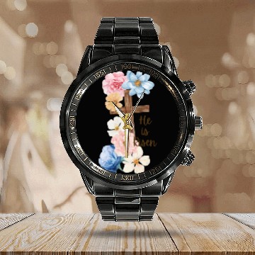 Discover He is Risen Calendar Steel Band Watch